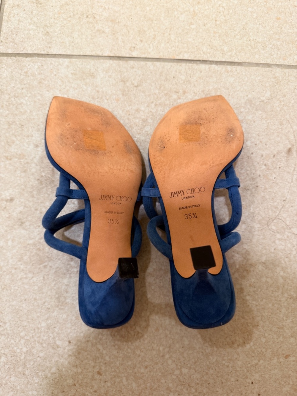 Jimmy Choo Blue Heels Size 35.5 - Picture 2 of 2